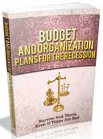 Budget And Organization Plans For The Recession